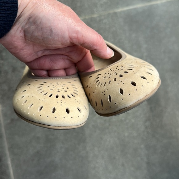 David Tate genuine leather tan Shoes, block heel size 8 - Picture 4 of 13